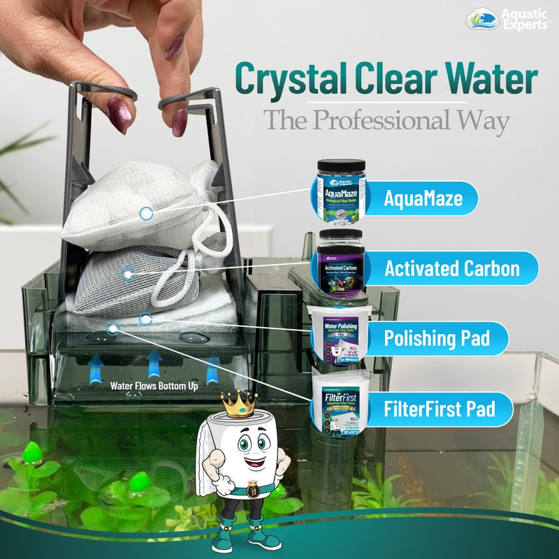 Aquatic Experts Aquarium Filter Floss for Fish Tank Filters - FilterFirst Aquarium Filter Pad - Media Roll for Crystal Clear Water, 12" x 72" by Â½ to Â¾ Thick - Image 5